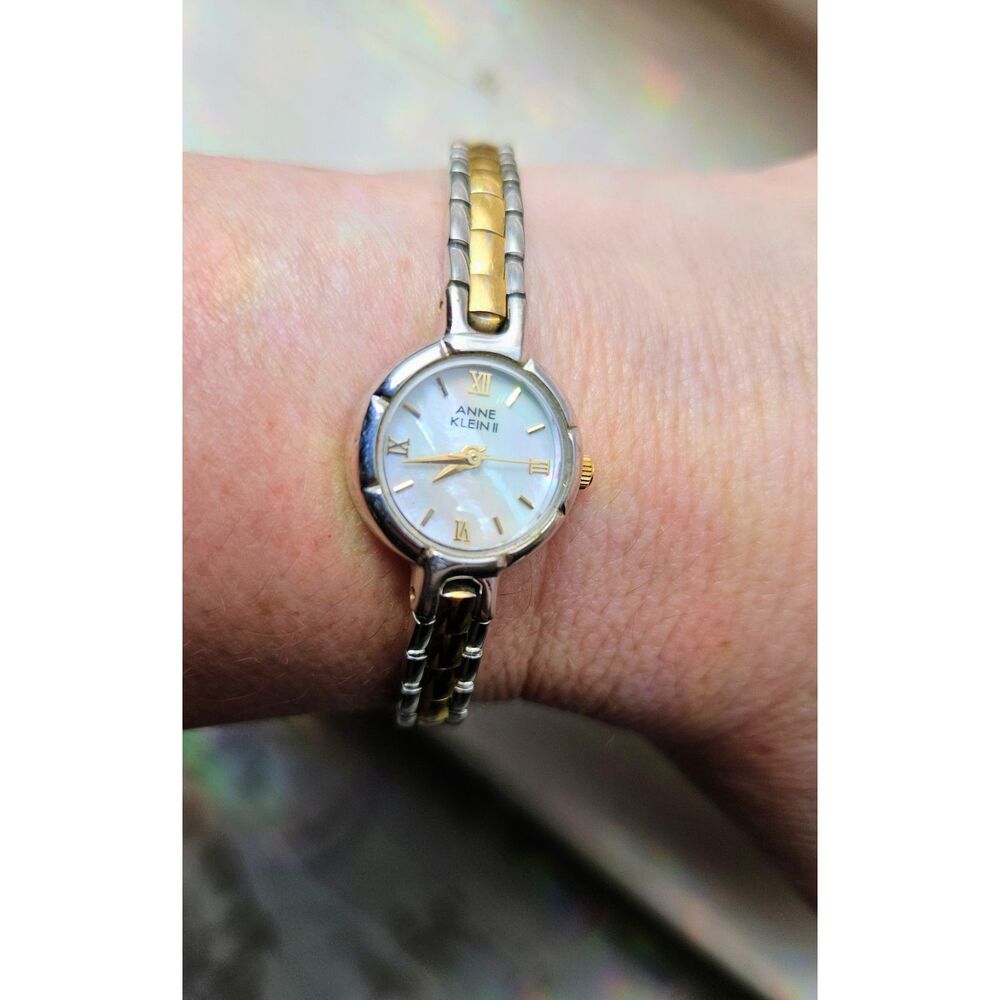 Y2K Anne Klein II 10/1758 Two-Tone Silver & Gold Watch